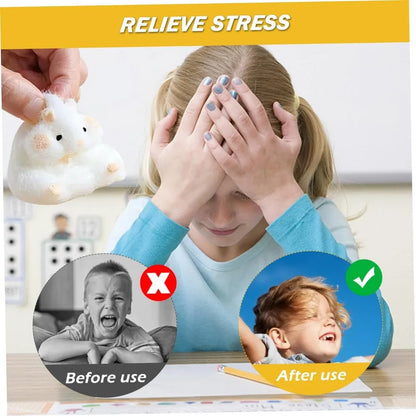 Schattig Knijp Hamster Speelgoed met Kaas - Perfecte Desktop Decoratie en Leuke Stressverlichter voor Kinderen en Tieners! Ideaal Cadeau voor Ontspanning en Fidgeten.