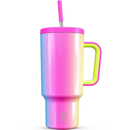 Meoky 40oz RVS Reistumbler - Stijlvolle Multi-Prints, Lekvrij Ontwerp, Perfect voor Koffie, Water en Cadeaus voor Onderweg!