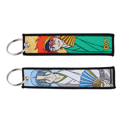 Stijlvolle Japanse Anime Geborduurde Sleutelhangers – Perfecte Sleuteltags voor Motorfietsen, Auto's en Rugzakken – Trendy Sleutelhanger Cadeaus voor Vrienden!
