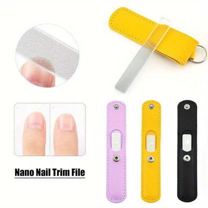 Chique Glas Vijl & Nano Polijst Duo – Perfect Manicure Tool voor Vormen, Polijsten en Glanzen van Natuurlijke of Acrylnagels!