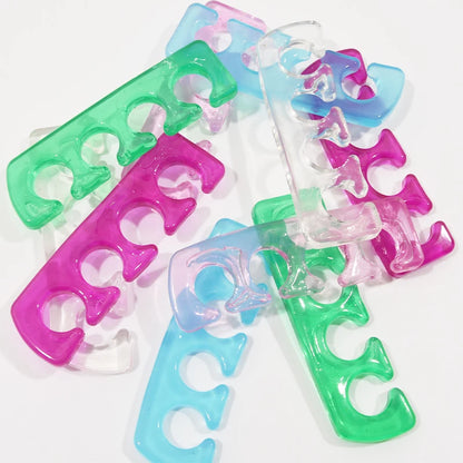 5 Kleurrijke Flexibele Silicium Vinger- en Teen Scheiders - 2 stuks (1 Paar) Perfect voor Nagellak en Pedicure!