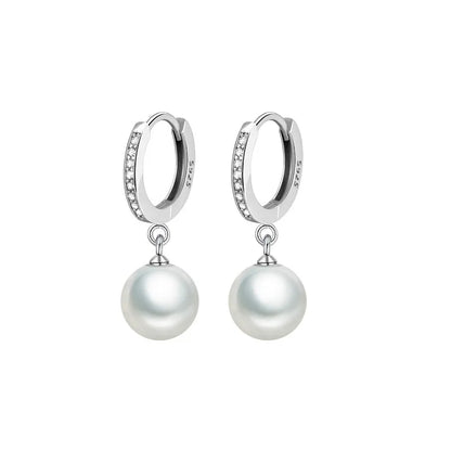 Elegante Echte Zoetwaterparel Oorbellen in Zilver – Een Perfect Cadeau voor Vrouwen, Ideaal voor Bruiloften en Luxe Feesten