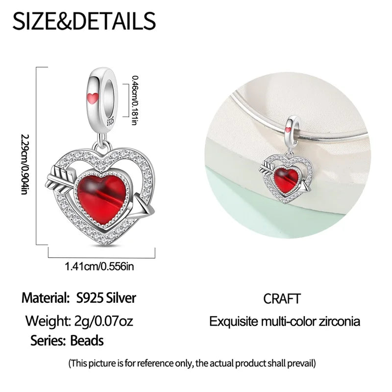 925 Sterling Silver Puzzle Charms Bead with Zircon Inlay DIY Bracelet Pendant Jewelry Making Supplies