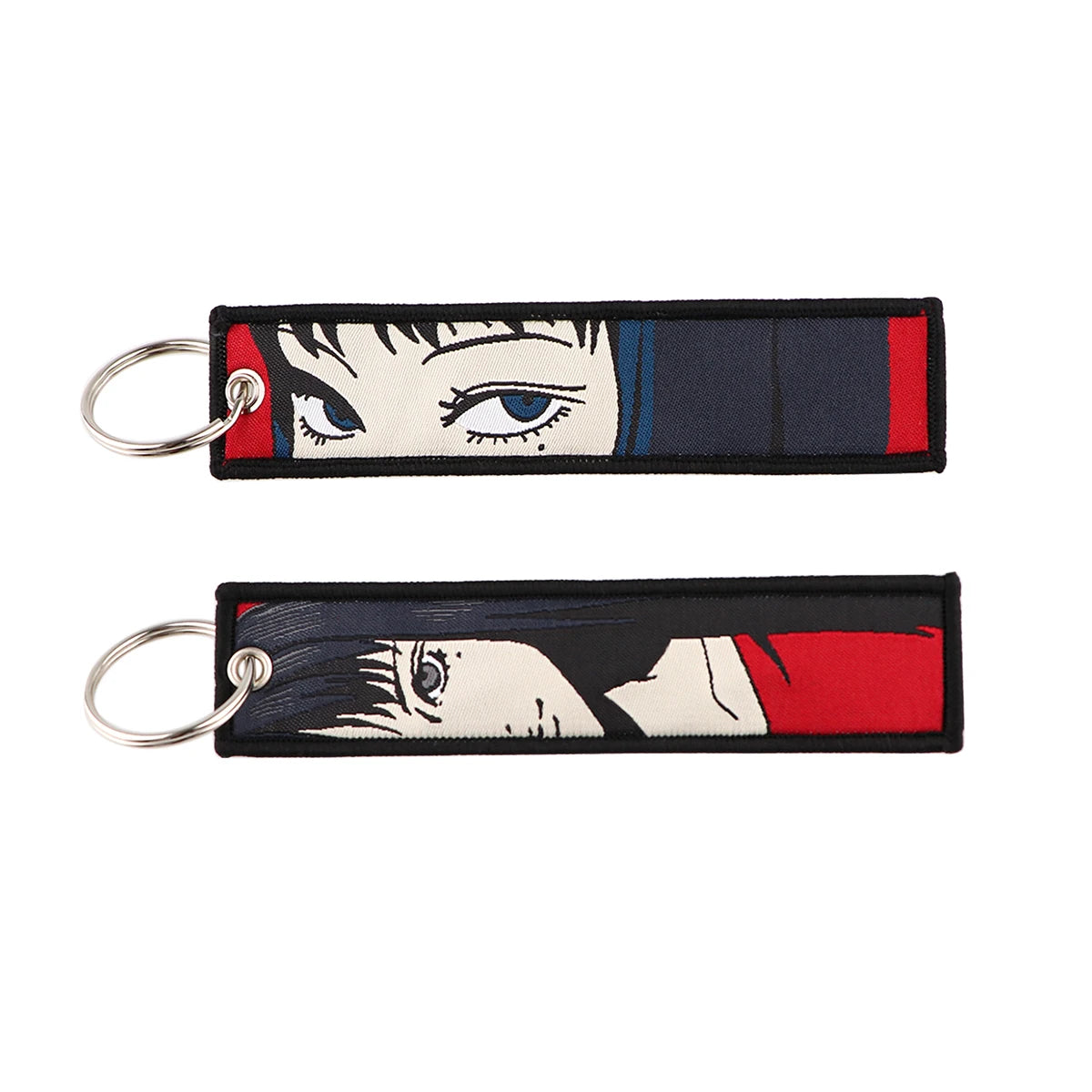 Stijlvolle Japanse Anime Geborduurde Sleutelhangers – Perfecte Sleuteltags voor Motorfietsen, Auto's en Rugzakken – Trendy Sleutelhanger Cadeaus voor Vrienden!