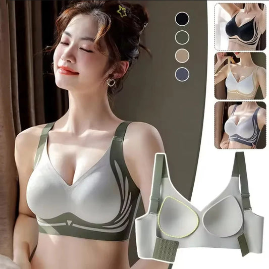 Ultimate Comfort Draadloze Push-Up Bh voor Vrouwen - Zachte Steun, Verstelbare Pasvorm, Anti-Zakken Naadloze Ontwerp voor een Verhoogde Look