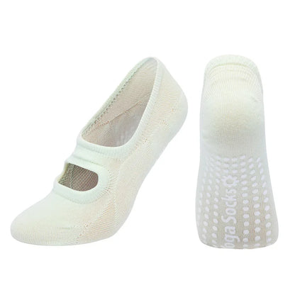 Antislip silicone yogasokken voor vrouwen - Maat EU 35-42, perfect voor Pilates, binnendans en fitness in de sportschool.
