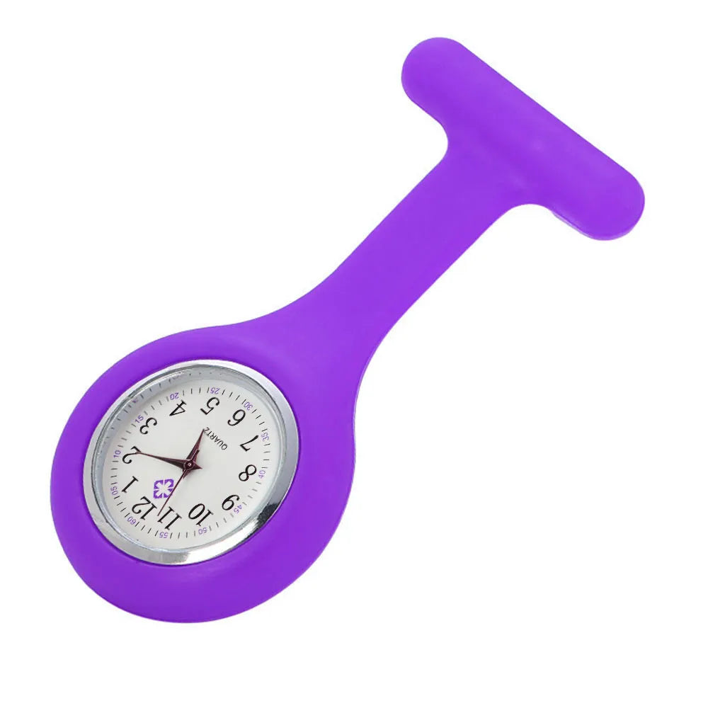 Stijlvolle Dames Pocketwatch met Digitale Weergave - Clip-On Analoge Klok Verpleegster Broche Speld Elektrische Mode Horloge