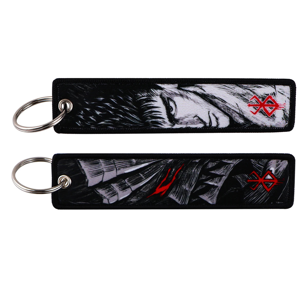 Stijlvolle Japanse Anime Geborduurde Sleutelhangers – Perfecte Sleuteltags voor Motorfietsen, Auto's en Rugzakken – Trendy Sleutelhanger Cadeaus voor Vrienden!
