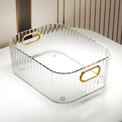 Stijlvolle Rechthoekige Acrylen Cosmetica Opberglade - Stapelbare Organizer voor Make-up, Snacks en Essentiële Benodigdheden