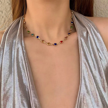 Adembenemende Boheemse Kwastketting voor Vrouwen: Levendige Kristal Zirkoon en Glanzende Strass Statement Sieraden Cadeau