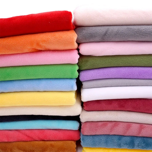 Super Soft Plush Minky Fabric Solid Color Fleece for Dolls Toys DIY Sewing Patchwork Home Textile