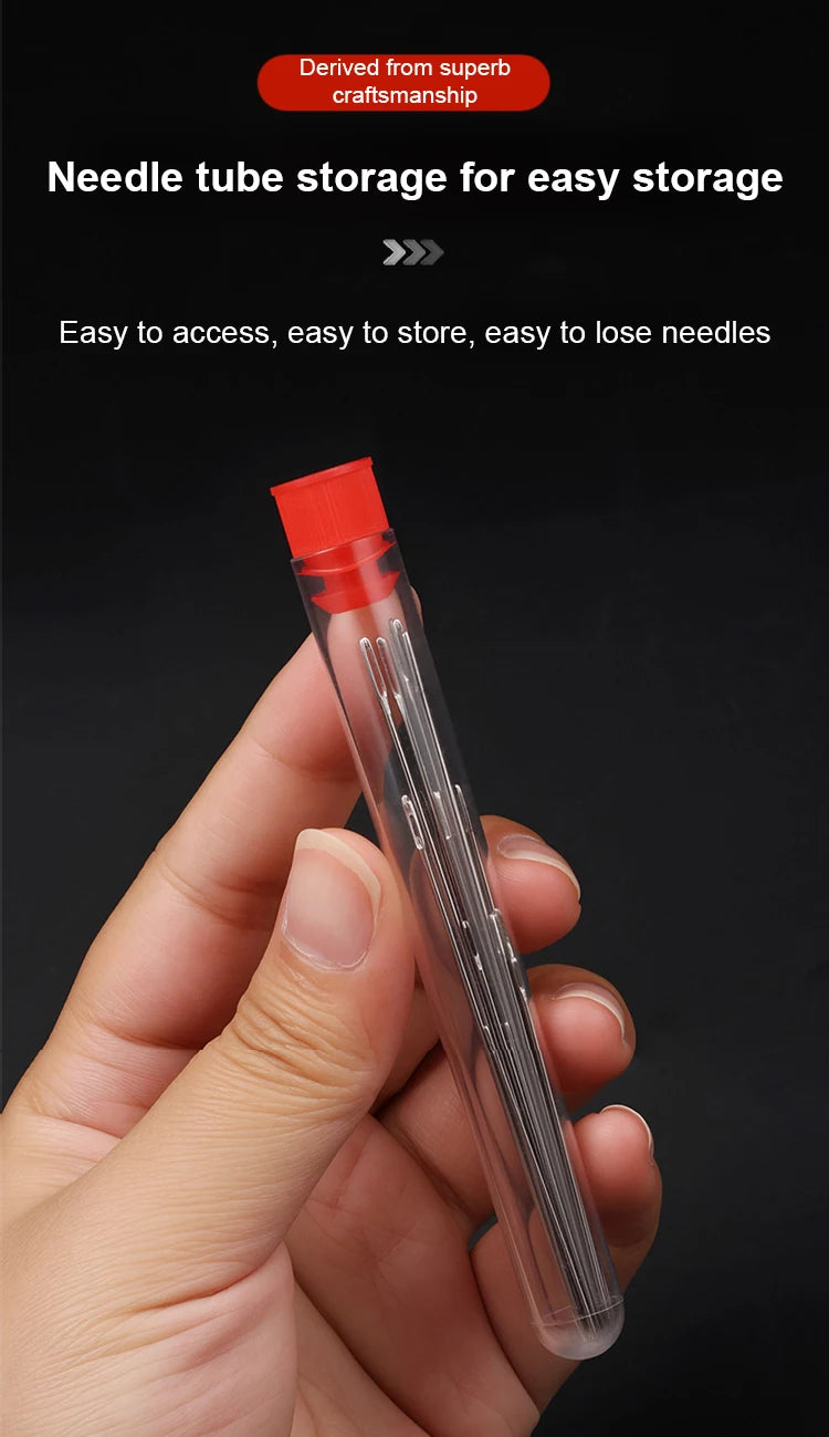 Kit de couture 34 pièces aiguilles gros chas en acier outils réparation vêtements loisirs créatifs DIY