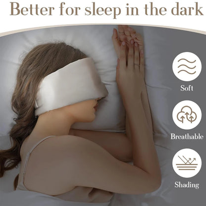 Luxueuze 100% Moerbeizijde Oogmasker - Zacht, Gevoerd Slaapmiddel voor Ultieme Ontspanning en Lichtblokkering, Perfect voor Reizen