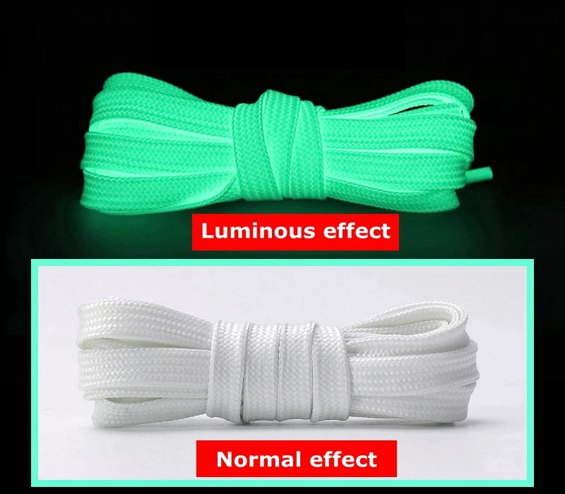 Levende Luminieuze Platte Veters - 6 Kleurkeuzes voor Elke Gelegenheid, Perfect voor Alle Schoenen! Ideaal voor Feesten, Nachtlopen en Unisex Stijl - 1 Paar