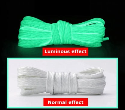 Levende Luminieuze Platte Veters - 6 Kleurkeuzes voor Elke Gelegenheid, Perfect voor Alle Schoenen! Ideaal voor Feesten, Nachtlopen en Unisex Stijl - 1 Paar