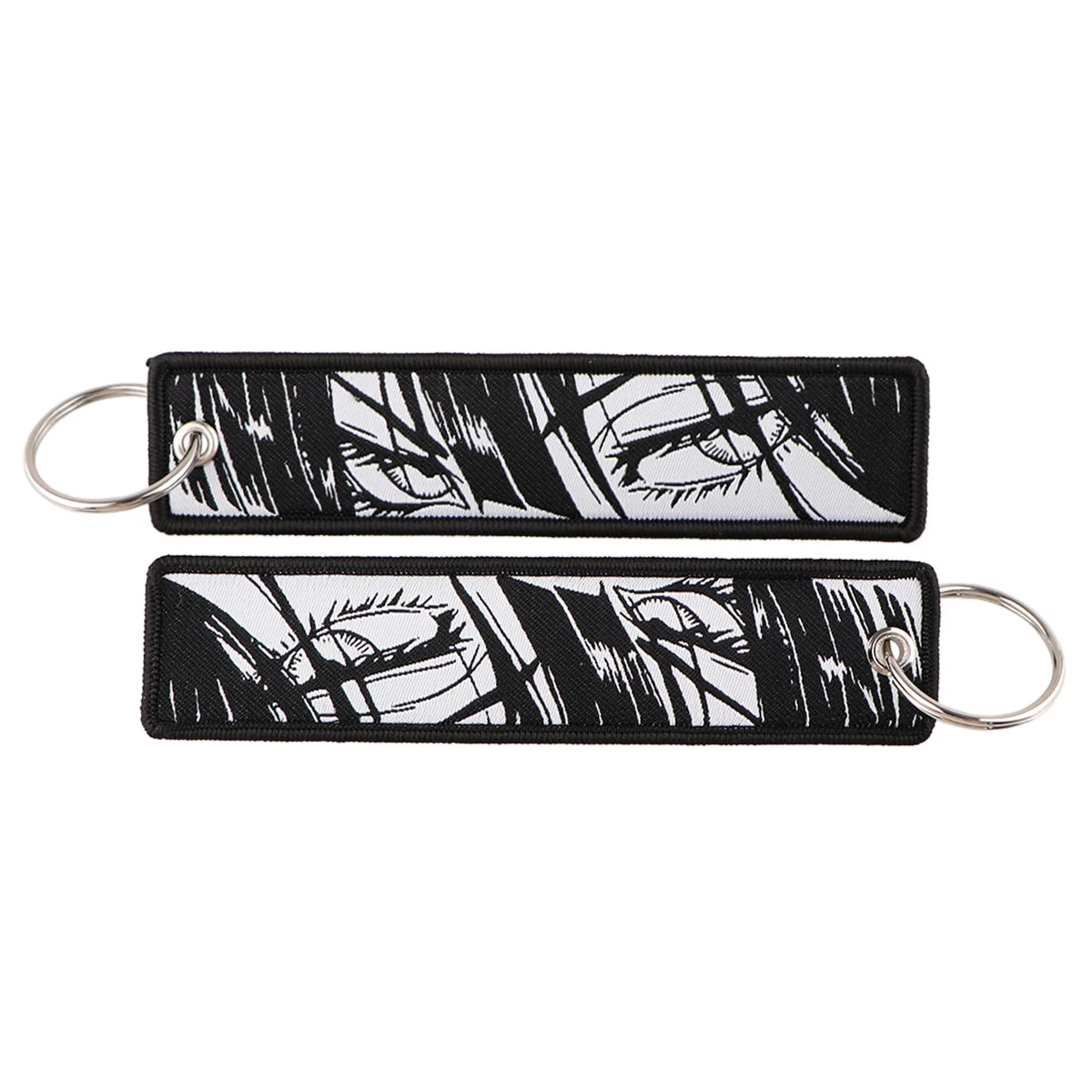 Stijlvolle Japanse Anime Geborduurde Sleutelhangers – Perfecte Sleuteltags voor Motorfietsen, Auto's en Rugzakken – Trendy Sleutelhanger Cadeaus voor Vrienden!