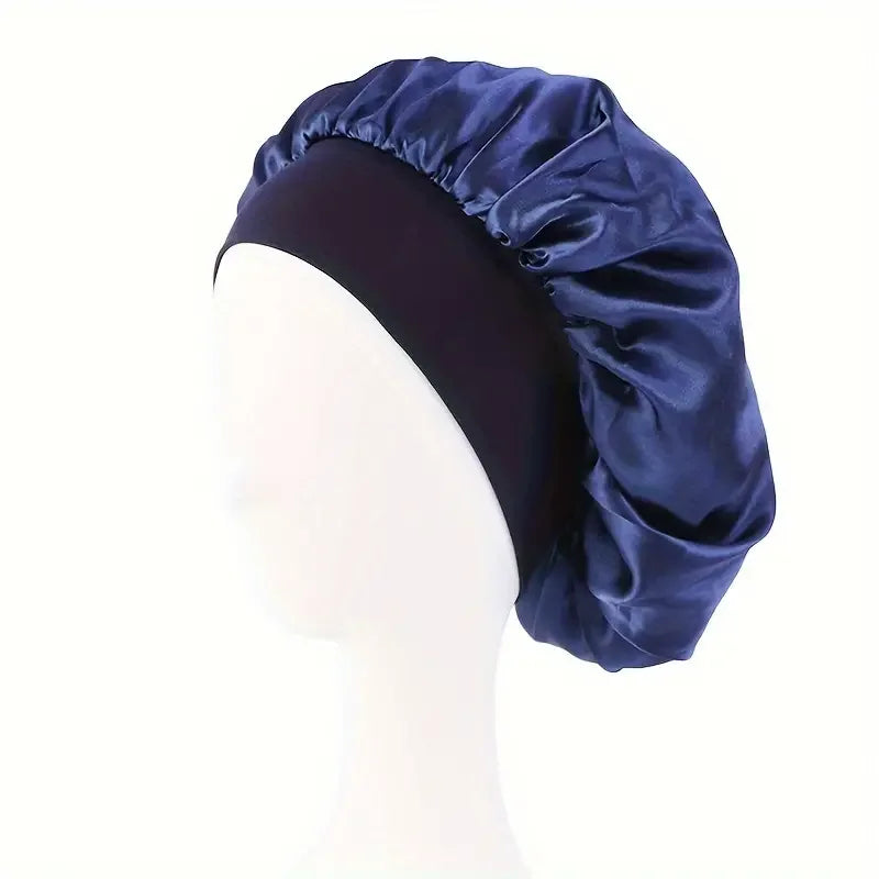 Satin Bonnet Silk Hair Bonnet Sleeping Sleep Bonnets Large Wide Soft Band for Curly Hair Braids Women's Night Cap for Hair Care