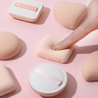 Schattige 3-delige Make-up Puff Set voor een vlekkeloze toepassing - veelzijdige droge en natte cosmetische sponsblenders voor je foundation en crème!