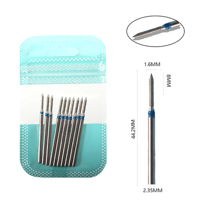 Ultimate 10-delige Diamanten Vijl Bit Set voor Perfecte Manicure & Pedicure met Elektrische Machine - Inclusief Borstel en Freesgereedschap