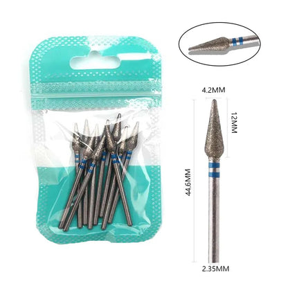 Ultimate 10-delige Diamanten Vijl Bit Set voor Perfecte Manicure & Pedicure met Elektrische Machine - Inclusief Borstel en Freesgereedschap