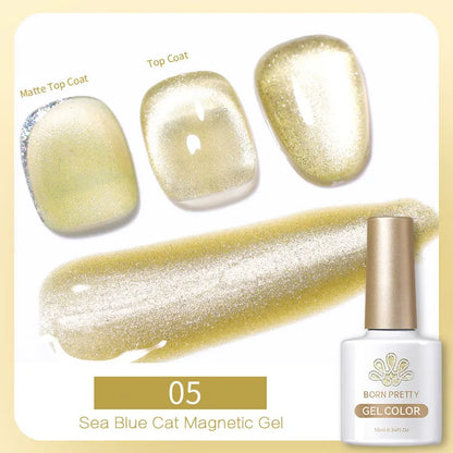 Betoverende Zilveren Maanlicht Kat Magnetische Gel Nagellak - Witte Licht Sprankelende Glitter, Semi- Permanente Nagellak (10ml)