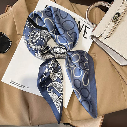 Chique 2023 Zijden Nek Sjaal met Elegante Paardenprint voor Vrouwen - Veelzijdige Vierkante Haarwraps, Foulards en Bandana Opties