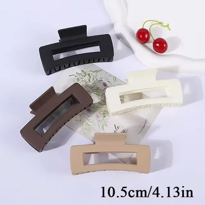 Set van 4 Chic Effen Kleur Holle Haarklemmen in de Vorm van Een Haai - Perfect voor Moeiteloze Hairstijlen!