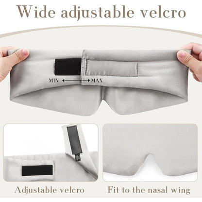 Luxueuze 100% Moerbeizijde Oogmasker - Zacht, Gevoerd Slaapmiddel voor Ultieme Ontspanning en Lichtblokkering, Perfect voor Reizen