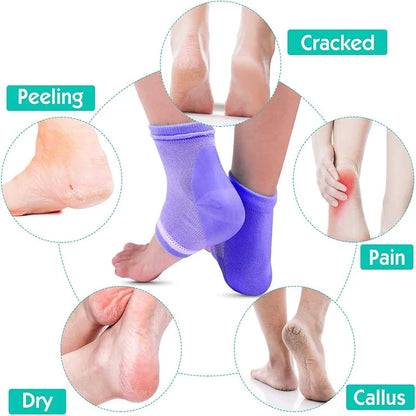 Revitaliseer je voeten: Kleurige siliconen gel hiel sokken voor hydratatie en het repareren van gebarsten hielen - Perfect voor verlichting van hielspoor!