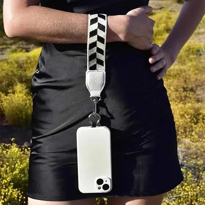 Stijlvolle Verstelbare Telefoon Lanyard met Rits Portemonnee – Modieuze Anti-Verlies Schouderband voor Vrouwen!