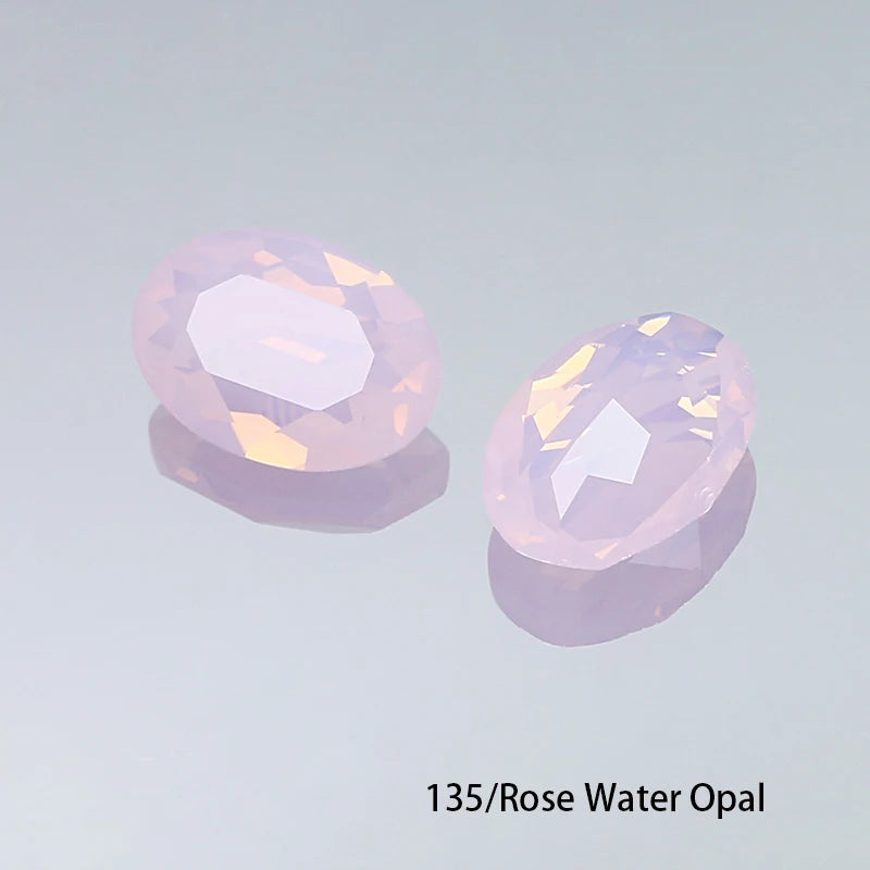 Oval K9 Crystal Pointback Rhinestones 10x14mm 13x18mm Glass Fancy Stones for Jewelry Making Nail Art Garment Decor