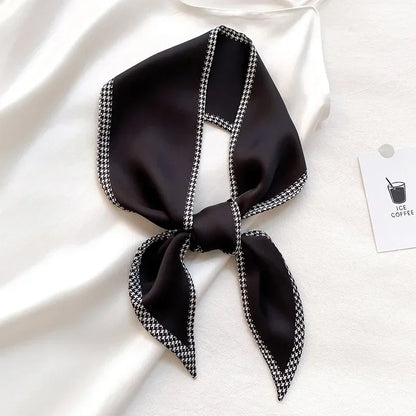 Trendy Floeiende Satijnen Zijde Haar Riem Sjaal voor Vrouwen – Stijlvolle Nekstrik, Tas Sjaal en Skinny Haarband – 2024 Collectie