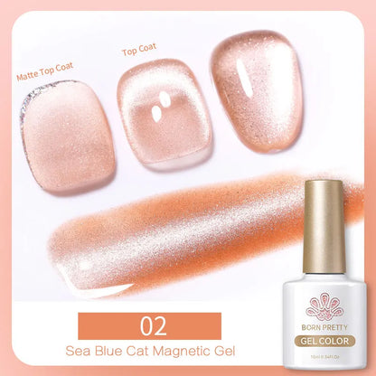 Betoverende Zilveren Maanlicht Kat Magnetische Gel Nagellak - Witte Licht Sprankelende Glitter, Semi- Permanente Nagellak (10ml)