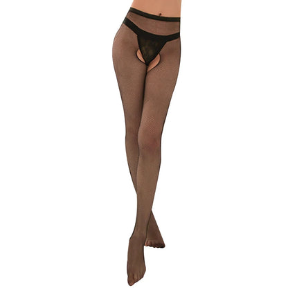 Aantrekkelijke Machten Visnet Panty voor Vrouwen - Stijlvolle Jacquard Lange Bodystockings & Naad Elegantie in Zwarte Kousen