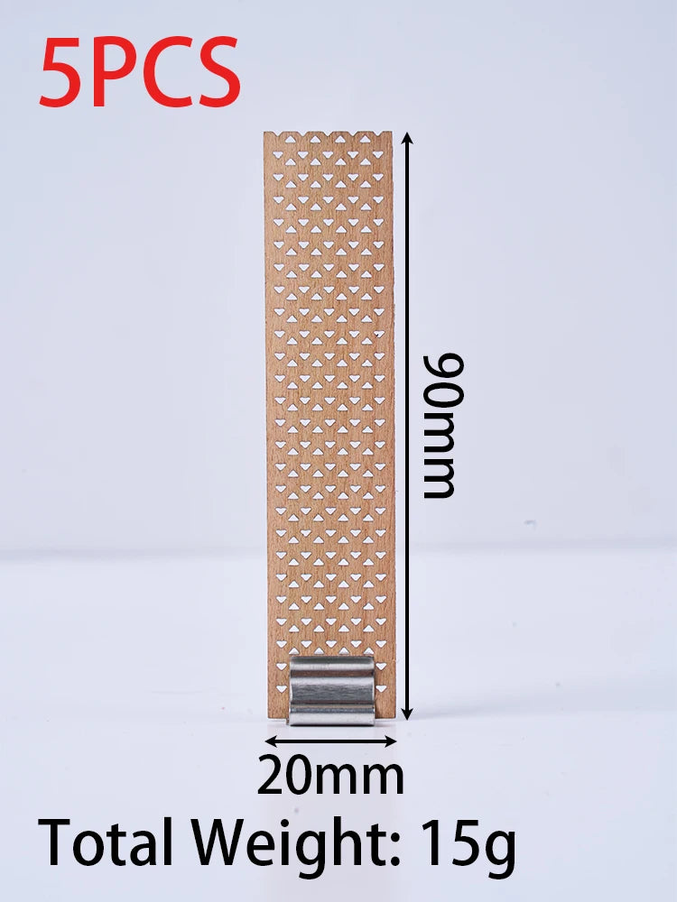 Smokeless Wood Candle Wicks with Metal Clips Multiple Sizes Wooden Wicks for Soy Wax DIY Candle Making