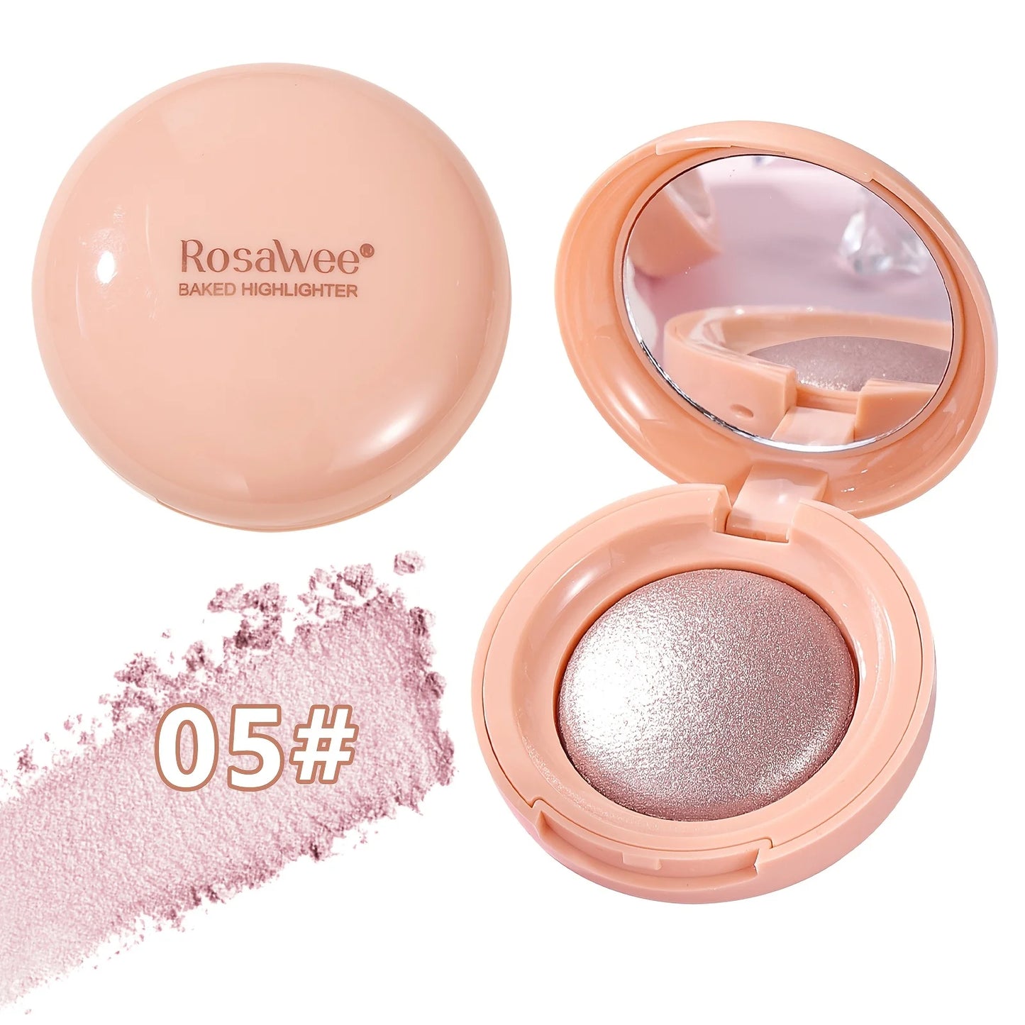 Stralende Glow Highlighter Palette, Luminous Pearl Shimmer Finish, Zijdeachtige Gebakken Poeder voor een Natuurlijke Glans