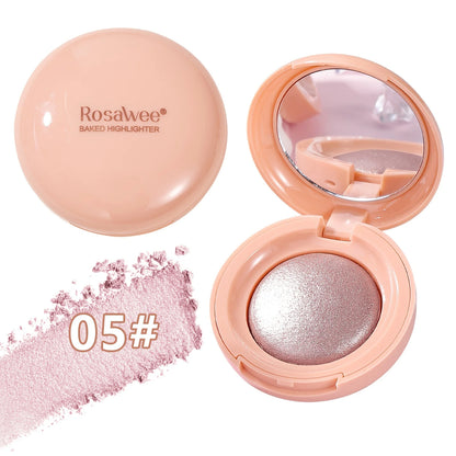 Stralende Glow Highlighter Palette, Luminous Pearl Shimmer Finish, Zijdeachtige Gebakken Poeder voor een Natuurlijke Glans