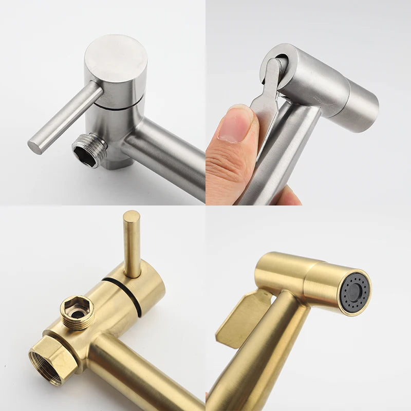 Premium ULA Geborstelde Bidetkraan Mixer - Stijlvolle Koud- en Warmwaterdouchesproeier voor de Ultieme Hygiëne-ervaring