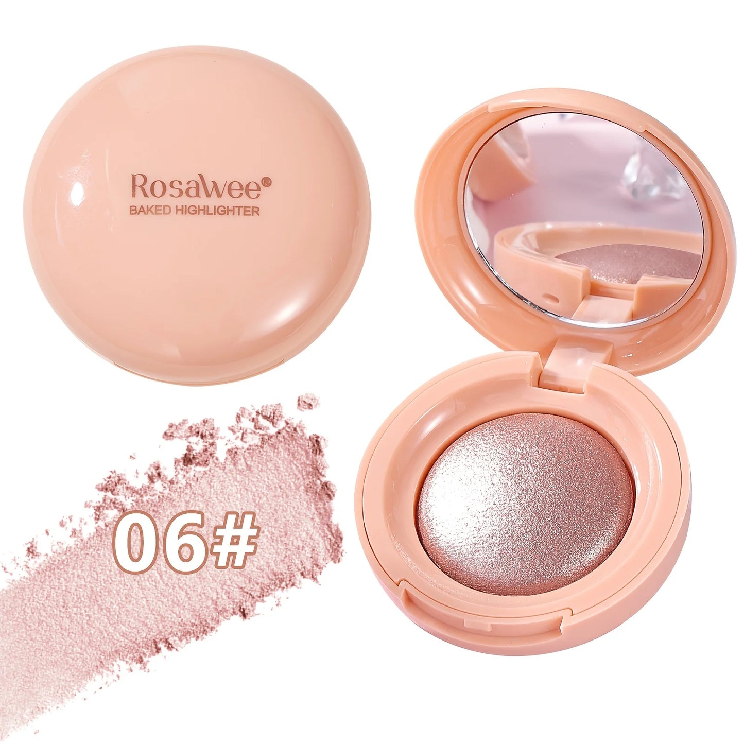Stralende Glow Highlighter Palette, Luminous Pearl Shimmer Finish, Zijdeachtige Gebakken Poeder voor een Natuurlijke Glans