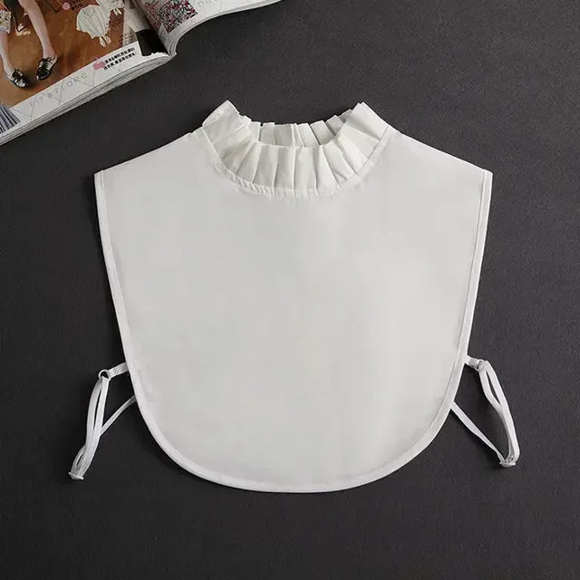 Chic 2024 Voorzijde Strik Witte Afneembare Kant Kraag voor Dames – Vintage Stijl Blouse Accessoire voor een Modebewuste Uiterlijk
