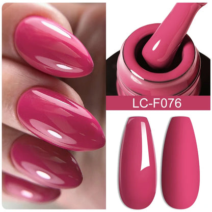 LILYCUTE Donkerbruine Gele Nail Polish Collectie: Herfst-Winter Chocolade, Wijnrood en Karamel Kleuren voor Prachtige Manicure Kunst