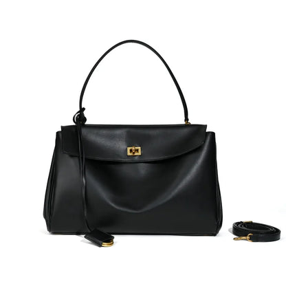 Elegante 2025 Luxe Rodeo Damestassen: Echte leren tote bags met chique gouden gespen voor lente en herfst