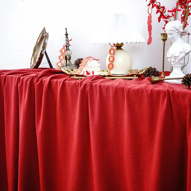 Solid Color 100% Cotton Fabric for Sewing Tablecloth Quilting Embroidery DIY Crafts Apparel Cloth 140cm Wide