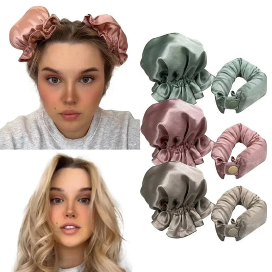 Revolutionaire Hittevrije Krulstaaf: Luxueuze Zijde Krullen zonder Hitte - Zachte Haarrollers en Comfortabele Slaapband voor Makkelijke Haarstyling!