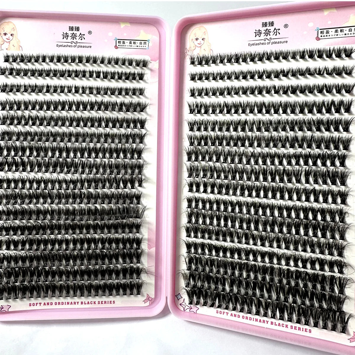 Adembenemende 570/640 stuks Individuele Cluster Wimpers - Dikke & Fluffy 30D/100D Mix Lengte voor Perfecte Doe-Het-Zelf Extensions!
