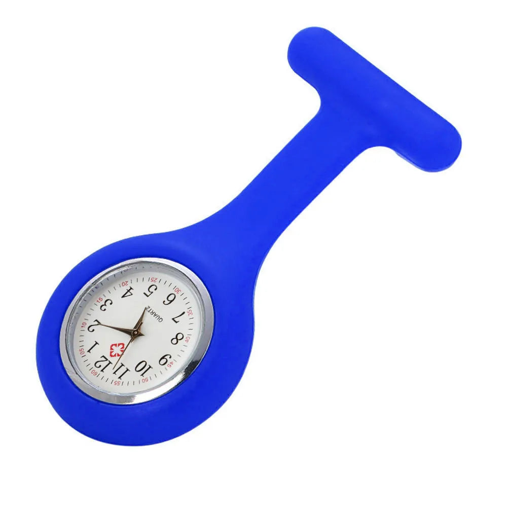 Stijlvolle Dames Pocketwatch met Digitale Weergave - Clip-On Analoge Klok Verpleegster Broche Speld Elektrische Mode Horloge