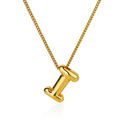 Stijlvolle Chunky Initial Hangertjes Kettingen voor Vrouwen - Gouden RVS A tot Z Bedels, Waterdichte Sieraden Perfect als Verjaardagscadeaus!