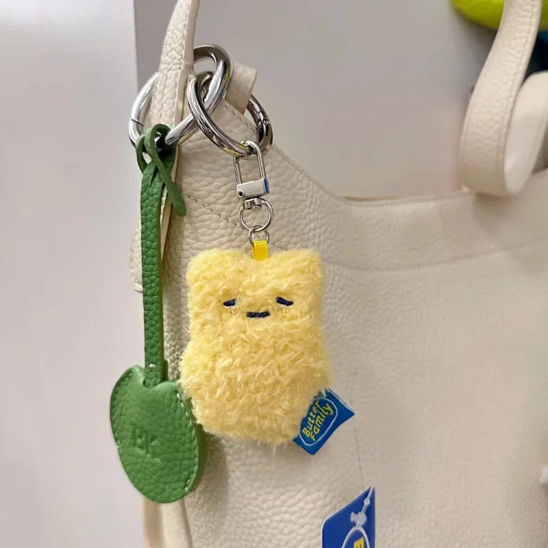 Charmante 7cm Butter Konijn Plush Sleutelhanger - Schattige Anime Knuffel Perfect voor Kinderverjaardagen!