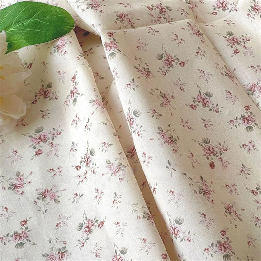 Floral Cotton Fabric 140x50cm Soft Small Flower Print Sewing Fabric for Quilting Baby Clothes DIY Craft Supplies