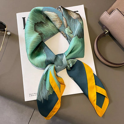 Chique 2023 Zijden Nek Sjaal met Elegante Paardenprint voor Vrouwen - Veelzijdige Vierkante Haarwraps, Foulards en Bandana Opties